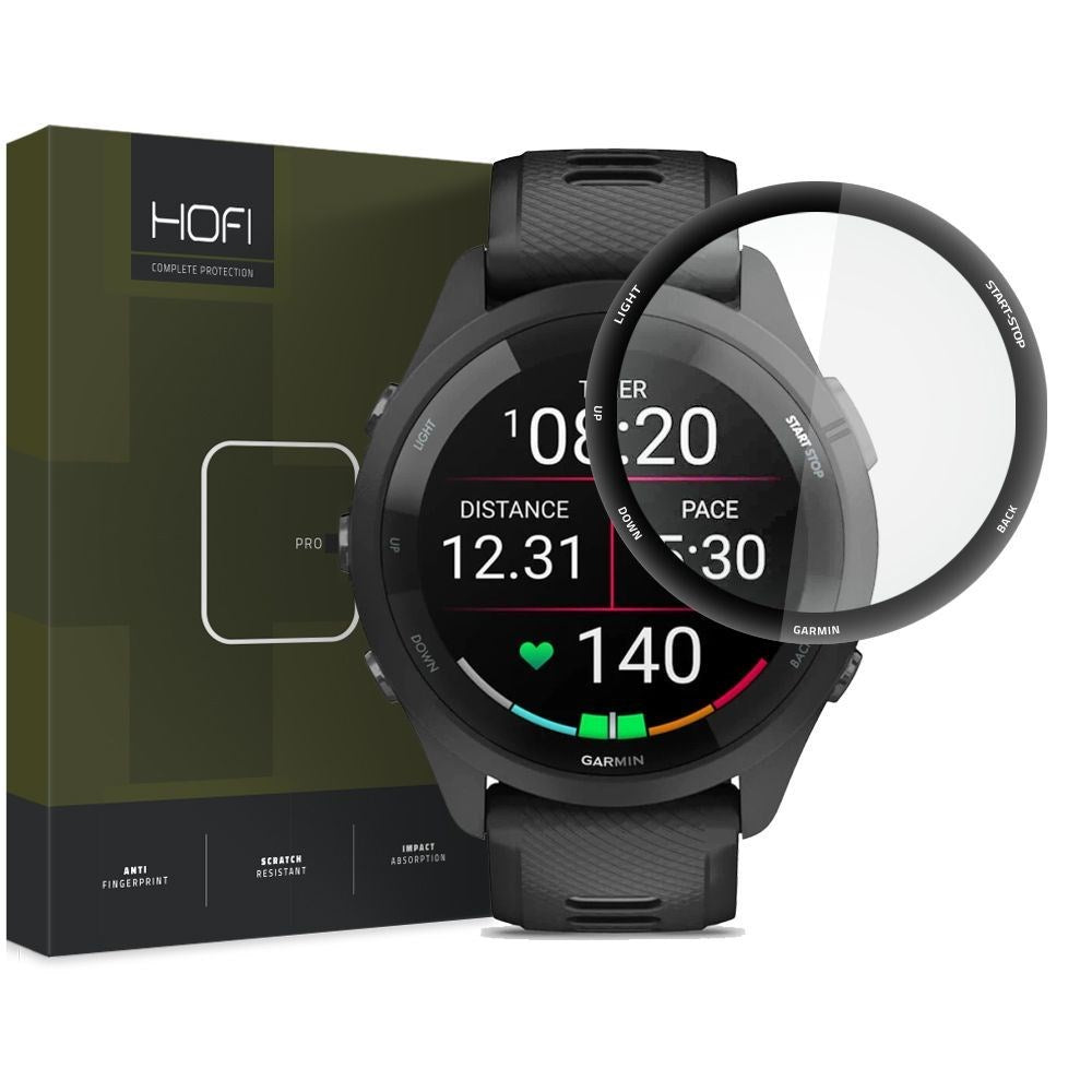 Garmin Forerunner 265S Hofi Hybrid Pro+ Screen Protection - Transparent / Black