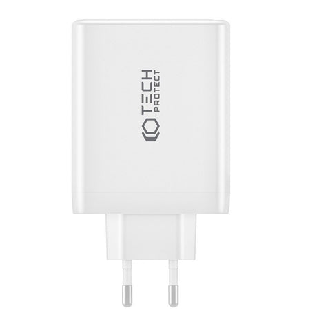 Tech-Protect Network PD GaN 100W Wall charger with 3 x USB-C & 1 x USB-A - White