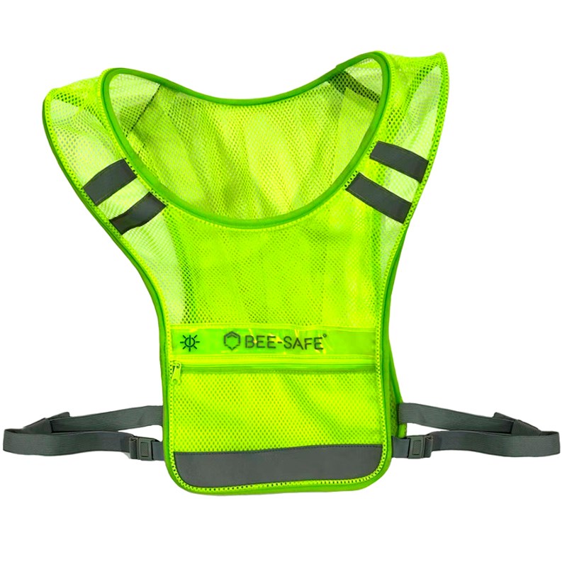 Bee-Safe LED Running Vest with Pocket - Yellow