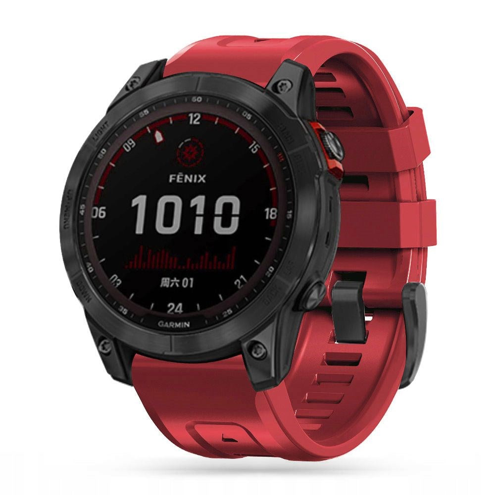 Universal Garmin 26mm Iconband Tech-Protect Line Silicone Strap - Red