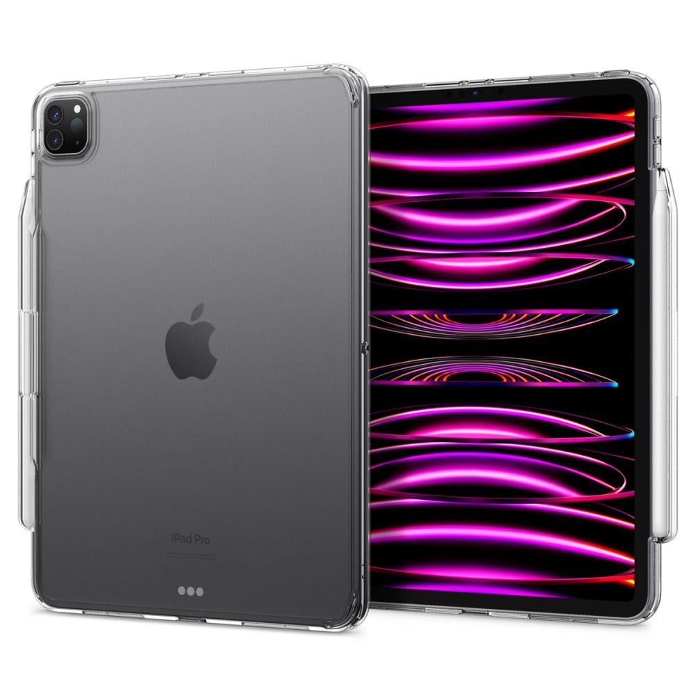 iPad Pro 11" (2022 / 2021 / 2020 / 2018) Spigen Airskin Case w. Apple Pencil Holder - Transparent