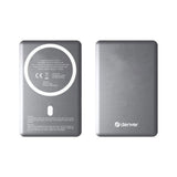 Denver PQCW-10015 Magnetic Wireless PowerBank - 15W / 10.000 mAh - MagSafe Compatible - Grey