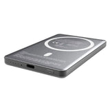 Denver PQCW-5015 15W Wireless PowerBank - 5000 mAh - MagSafe Compatible - Grey
