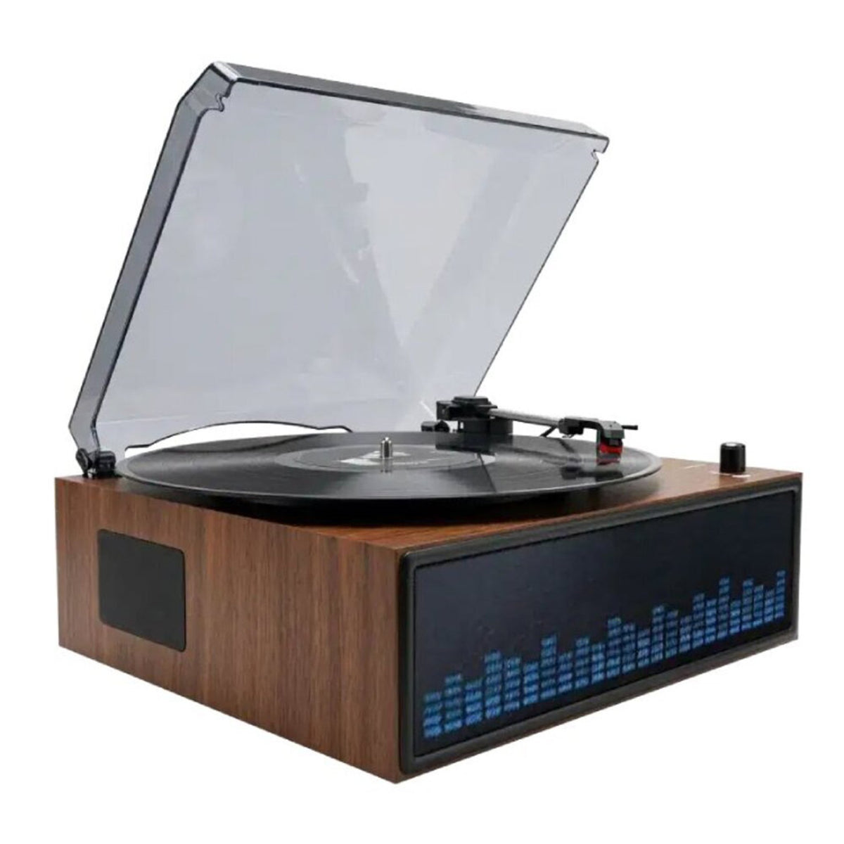 Denver VBS-271 Bluetooth Record Player with Built-in Speakers & Lights - Brown