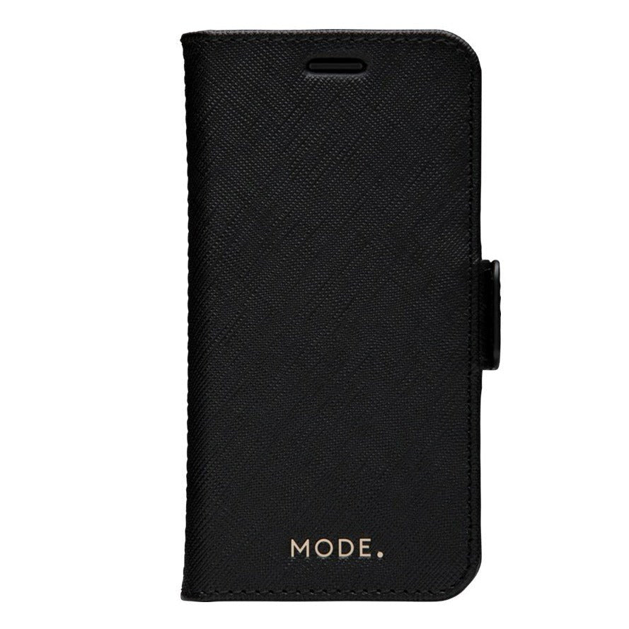 dbramante1928 Fashion New York iPhone 12 Mini Leather Magnetic Wallet Case - Night Black