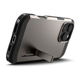 iPhone 16 Pro Spigen Tough Armor Case w. Kickstand  - MagSafe Compatible - Gunmetal