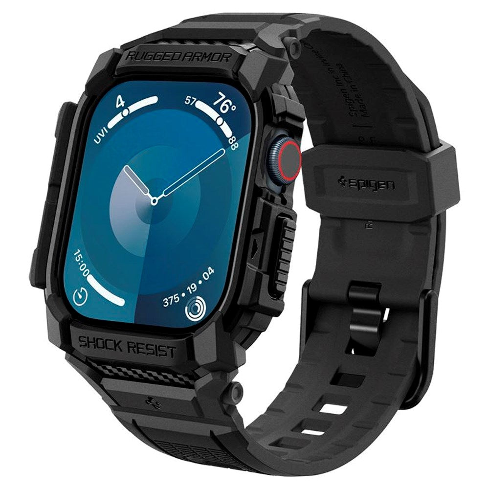 Apple Watch 11 / 10 (46mm) Spigen Rugged Armor Pro Strap with Case - Black