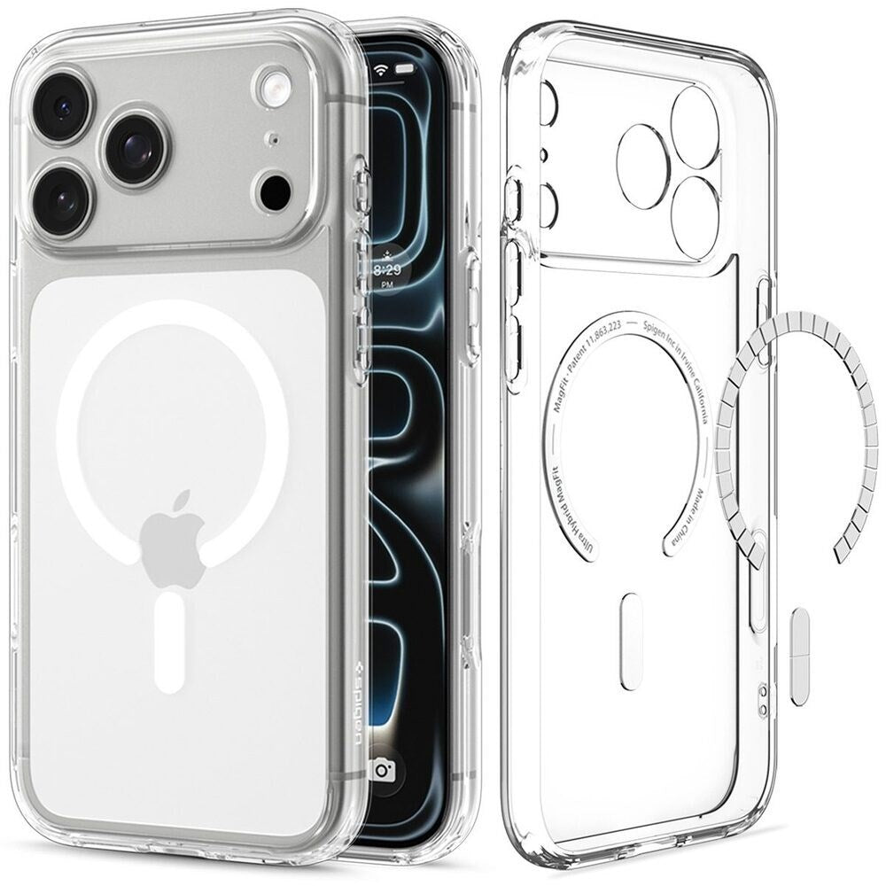 iPhone 18 Pro / 17 Pro Spigen Ultra Hybrid Case - MagSafe Compatible - Transparent / White