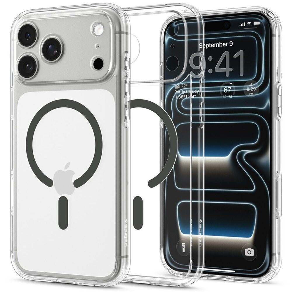 iPhone 18 Pro Max / 17 Pro Max Spigen Ultra Hybrid Case - MagSafe Compatible - Transparent / Grey