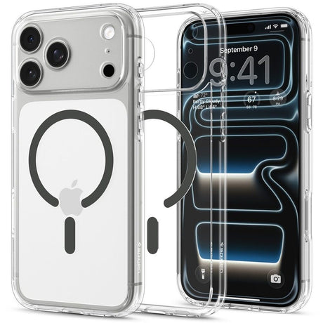iPhone 18 Pro Max / 17 Pro Max Spigen Ultra Hybrid Case - MagSafe Compatible - Transparent / Grey