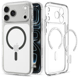 iPhone 18 Pro / 17 Pro Spigen Ultra Hybrid Case - MagSafe Compatible - Transparent / Grey