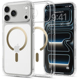 iPhone 18 Pro / 17 Pro Spigen Ultra Hybrid Case - MagSafe Compatible - Transparent / Gold
