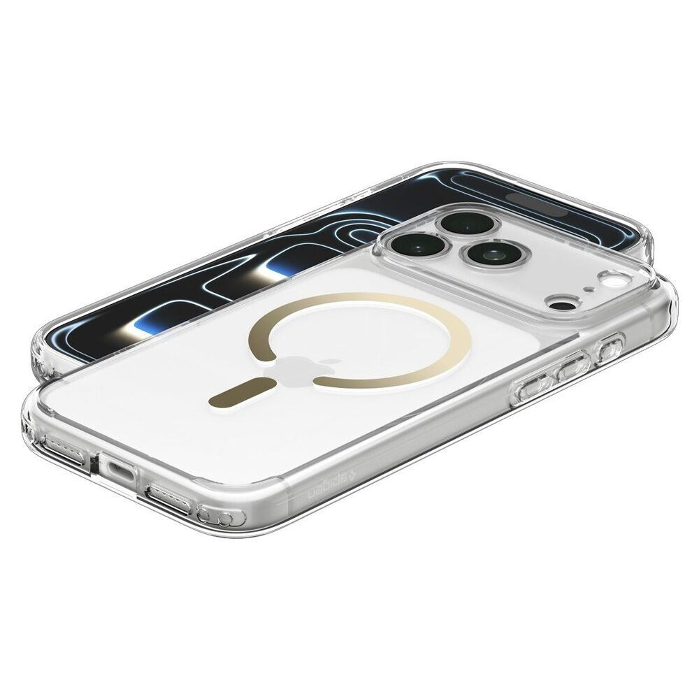 iPhone 18 Pro / 17 Pro Spigen Ultra Hybrid Case - MagSafe Compatible - Transparent / Gold
