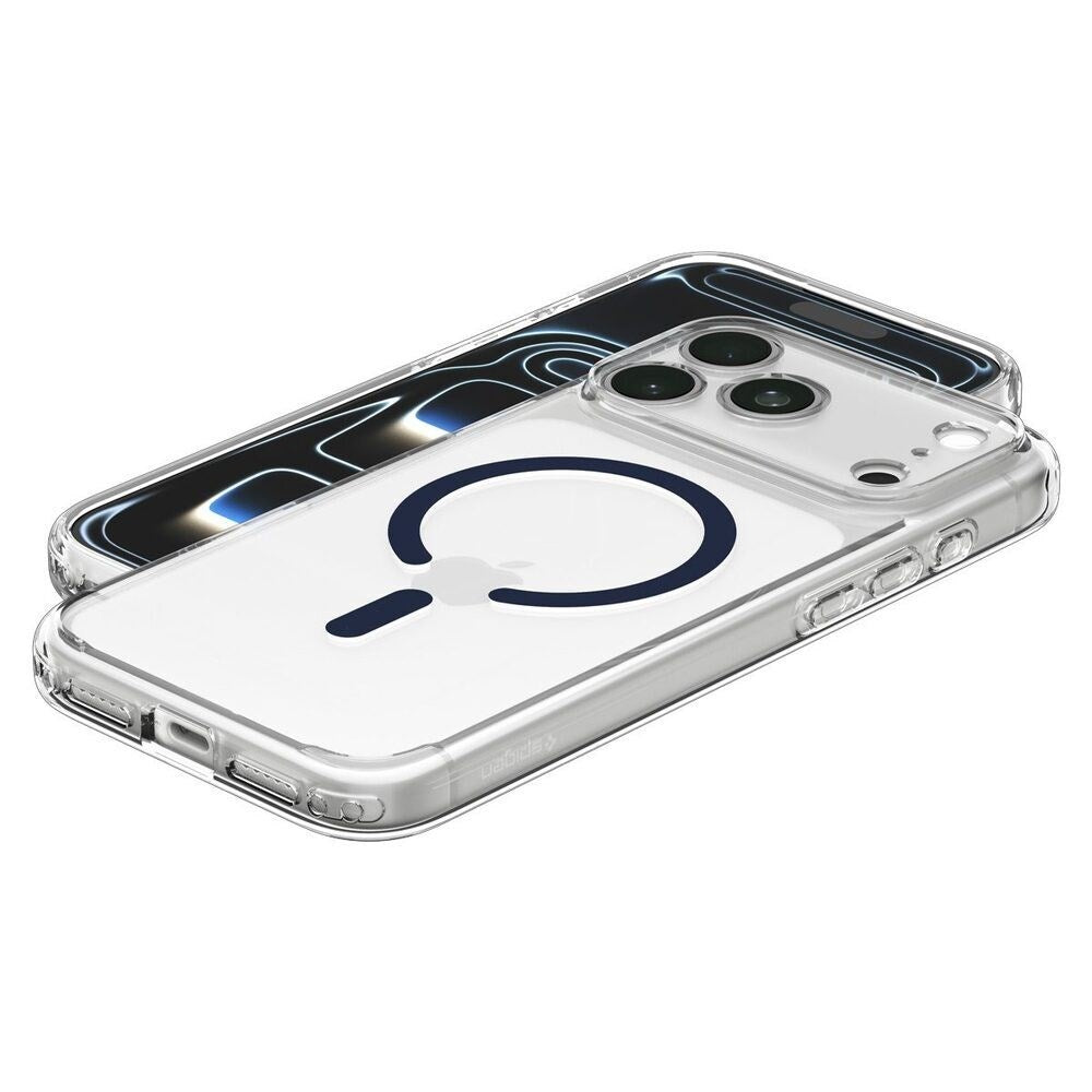 iPhone 18 Pro Max / 17 Pro Max Spigen Ultra Hybrid Case - MagSafe Compatible - Transparent / Blue