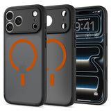 iPhone 18 Pro / 17 Pro Spigen Ultra Hybrid Case - MagSafe Compatible - Matte Black / Orange