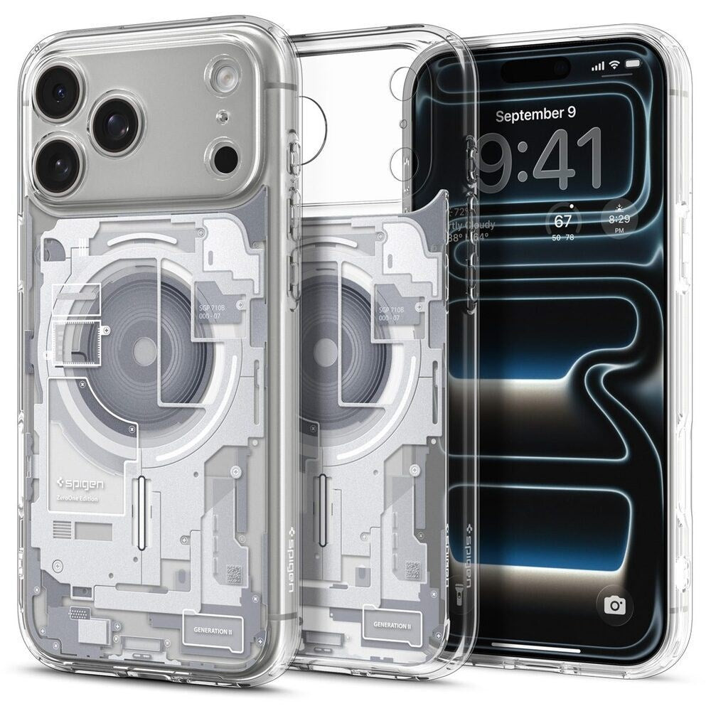iPhone 18 Pro / 17 Pro Spigen Ultra Hybrid Case - MagSafe Compatible - Transparent / White
