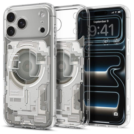 iPhone 18 Pro Max / 17 Pro Max Spigen Ultra Hybrid Case - MagSafe Compatible - Transparent / Silver