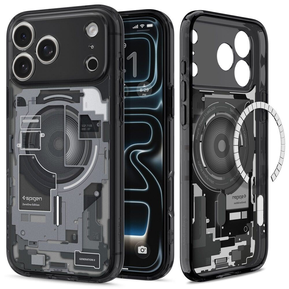 iPhone 18 Pro / 17 Pro Spigen Ultra Hybrid Case - MagSafe Compatible - Transparent / Black