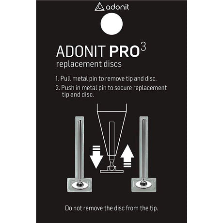 Adonit Stylus Discs for Adonit Pro 4/Pro 3/Mini 4 - 2 Pack - Silver