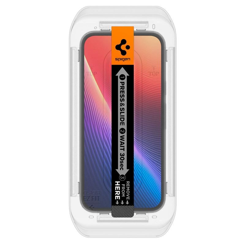 Google Pixel 9a Spigen EZ Fit Glass tR Screen Protection - 2 pcs - Case Friendly - Transparent