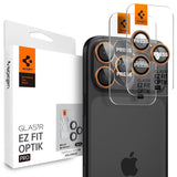 iPhone 17 Pro / 17 Pro Max / 16 Pro / 16 Pro Max / 15 Pro / 15 Pro Max / 14 Pro / 14 Pro Max Spigen Glass tR EZ Fit Optik Pro Camera Lens Protection Glass - 2 pcs - Orange