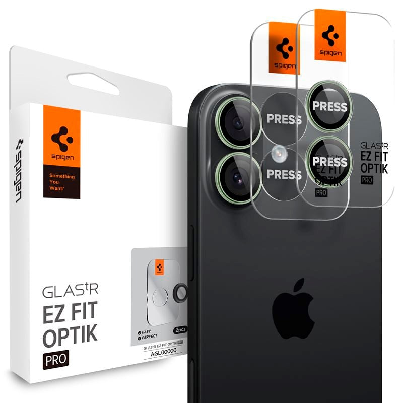 iPhone 17 Spigen Glass tR EZ Fit Optik Pro Camera Lens Protector Glass - 2 pcs - Green