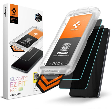 Samsung Galaxy S26+ (Plus) Spigen Glass tR EZ Fit Pro HD Screen Protection Glass - Privacy Function - 2 pcs - Transparent