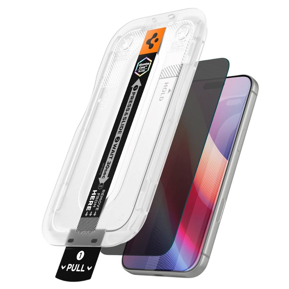 iPhone 18 Pro Spigen Glass tR EZ Fit Pro HD Privacy Screen Protector - Transparent