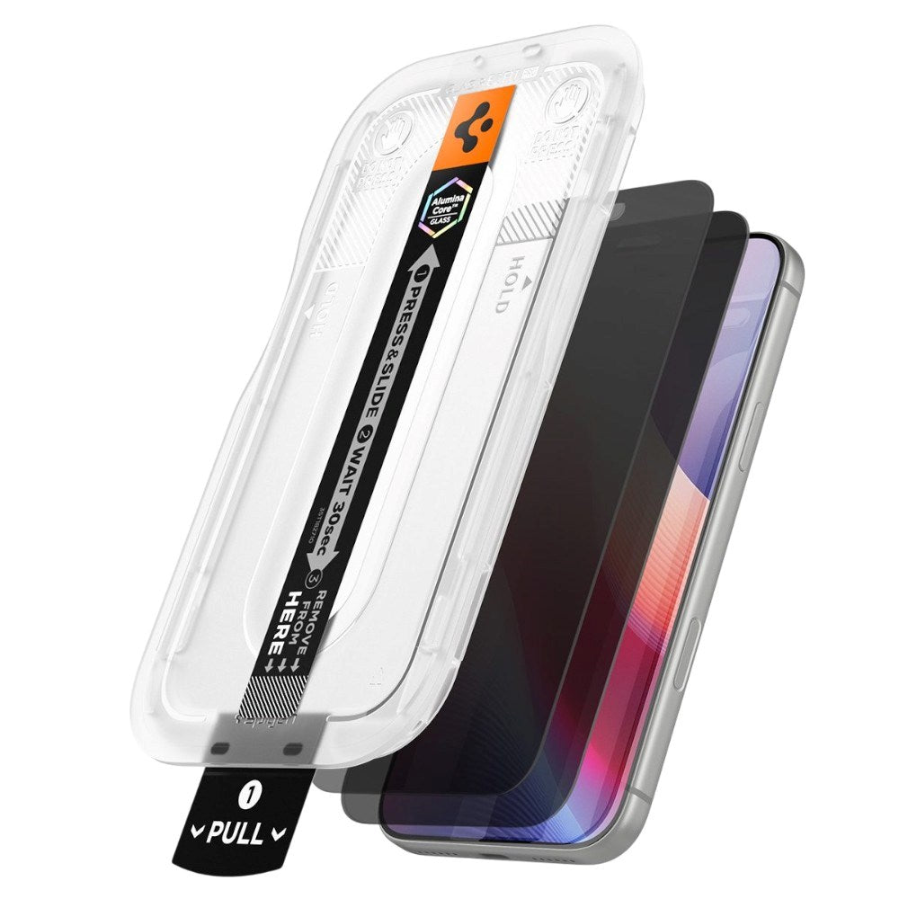 iPhone 18 Pro Max Spigen Glass tR EZ Fit Pro HD Privacy Screen Protector - 2 pcs - Transparent