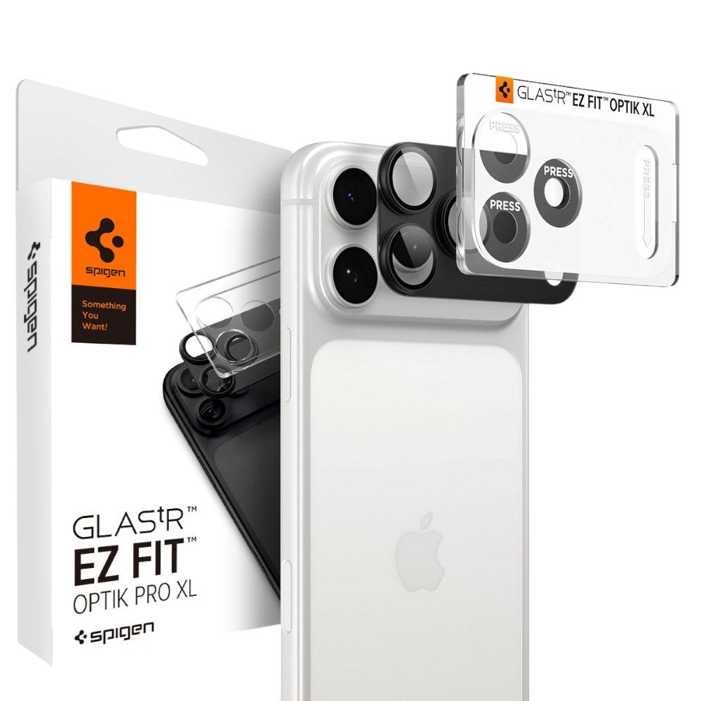 iPhone 18 Pro Spigen Glass tR EZ Fit Optik Pro XL Camera Lens Protector - Grey
