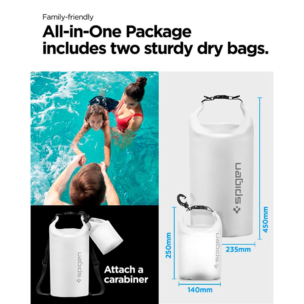 Spigen A630 Aqua Shield Waterproof Bags - White / Transparent