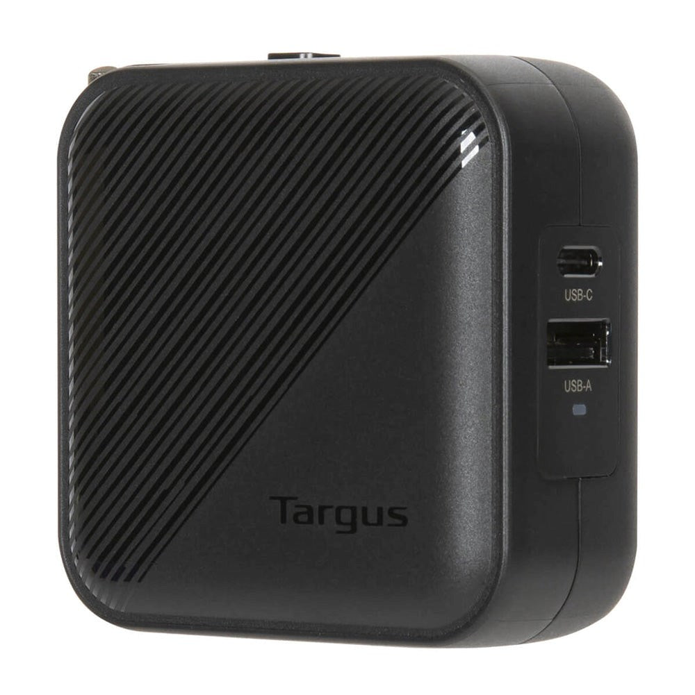 Targus 65W GaN PD Wall Charger with USB-C, USB-A and Travel Adapters - Black