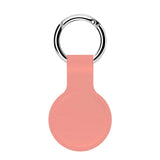 AirTag Silicone Case w. Round Carabiner - Pink