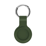 AirTag Silicone Case w. Round carabiner - Green