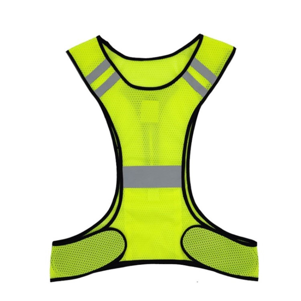 Mesh Running Vest with Reflectors - Yellow