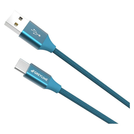 GreyLime Braided (3A/15W) USB-C Cable 1 m - Blue