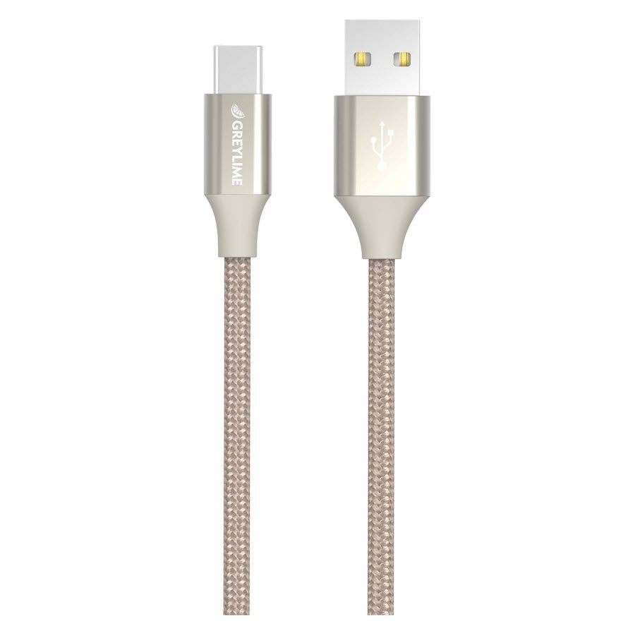 GreyLime Braided (3A/15W) USB-C Cable 1 m - Beige