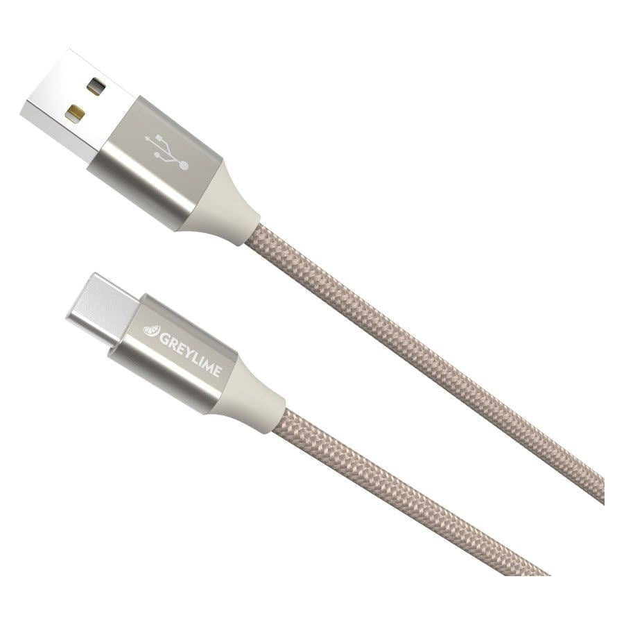 GreyLime Braided (3A/15W) USB-C Cable 2 m - Beige