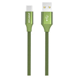 GreyLime Braided (3A/15W) USB-C Cable 1 m - Green