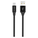 GreyLime Braided (3A/15W) USB-C Cable 1 m - Black