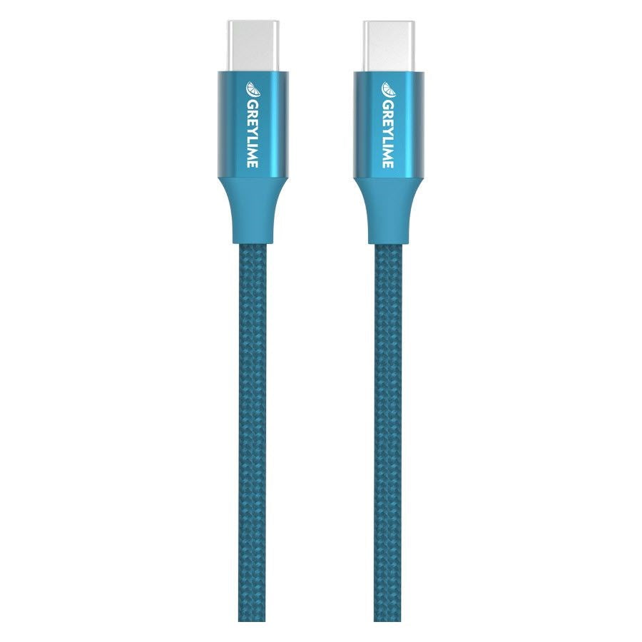 GreyLime Braided USB-C to USB-C Cable 1 m - Blue