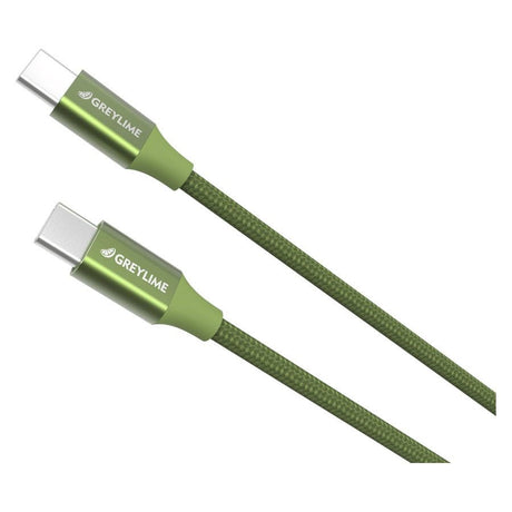 GreyLime Braided USB-C to USB-C Cable 1 m - Green