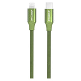 GreyLime 18W Braided USB-C to Lightning Cable 1 m - Green