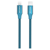 GreyLime 18W Braided USB-C to Lightning Cable 2 m - Blue