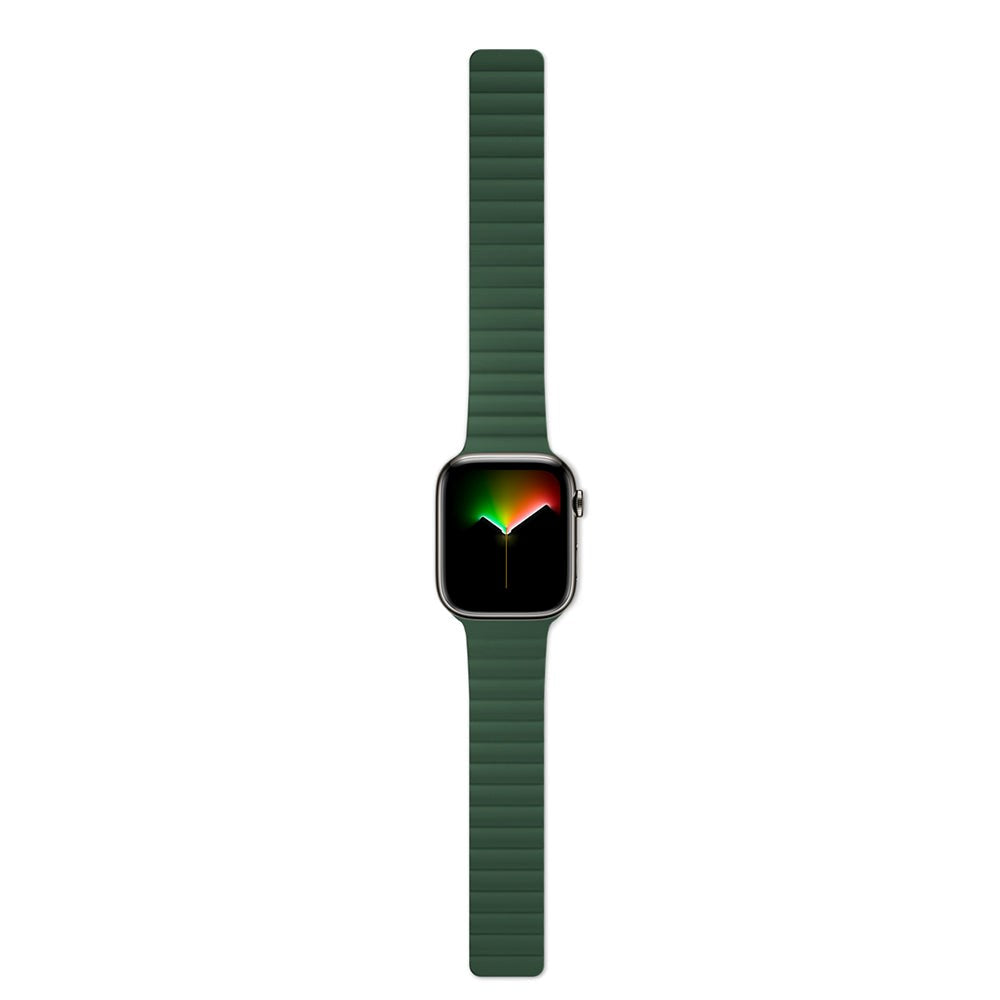 Apple Watch (38/40/SE/41/42mm) Epico Magnetic Silicone Strap - Green / Grey