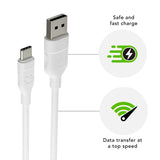 dbramante1928 Charging Cable Made from Recycled Plastic - USB-A to USB-C - 36W - 2.5M - White