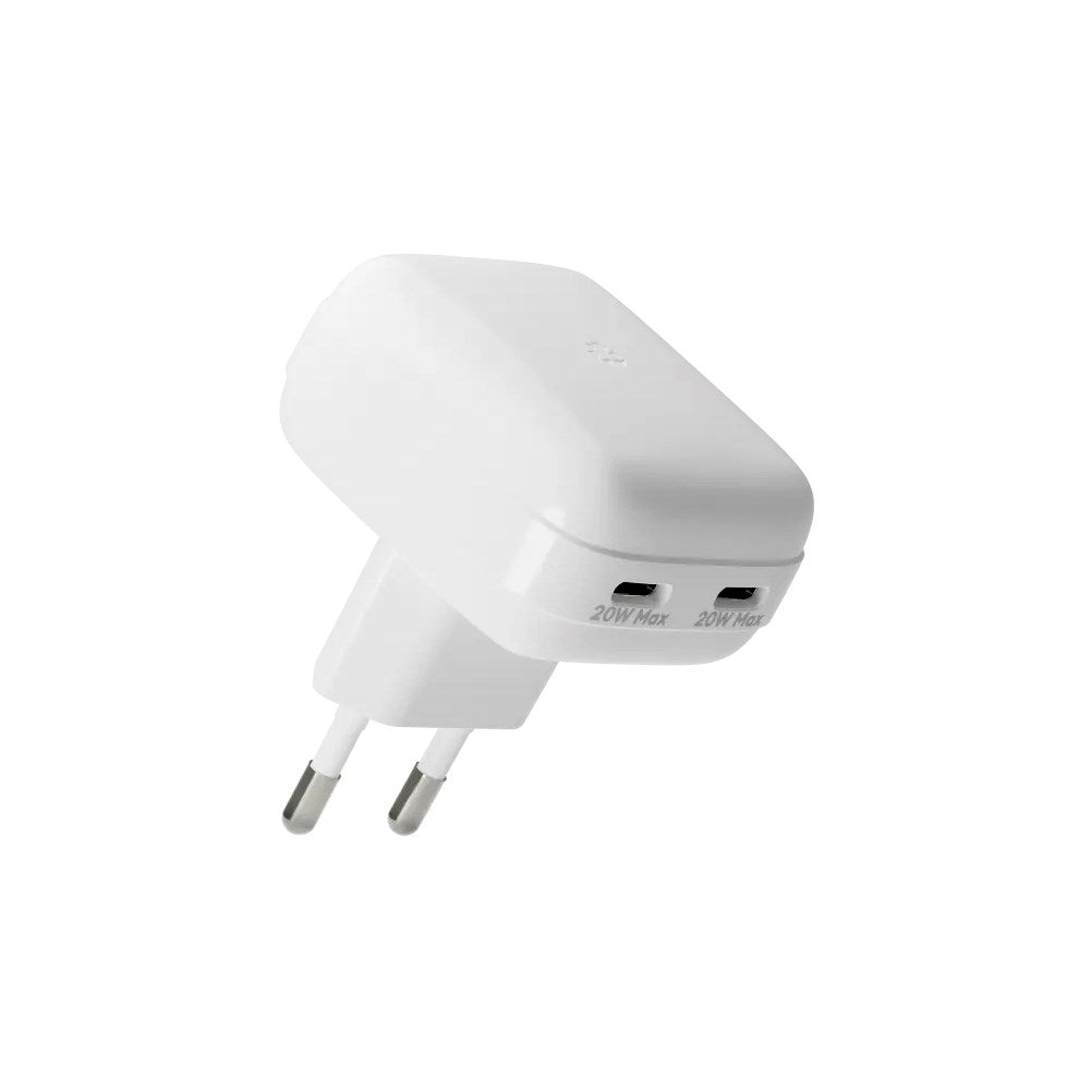 20W Wall Charger dbramante1928 with 2 x USB-C Plugs - White