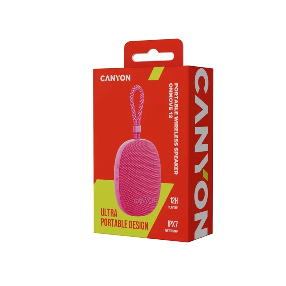 Canyon OnMove 12 Bluetooth Speaker - 5W - Pink