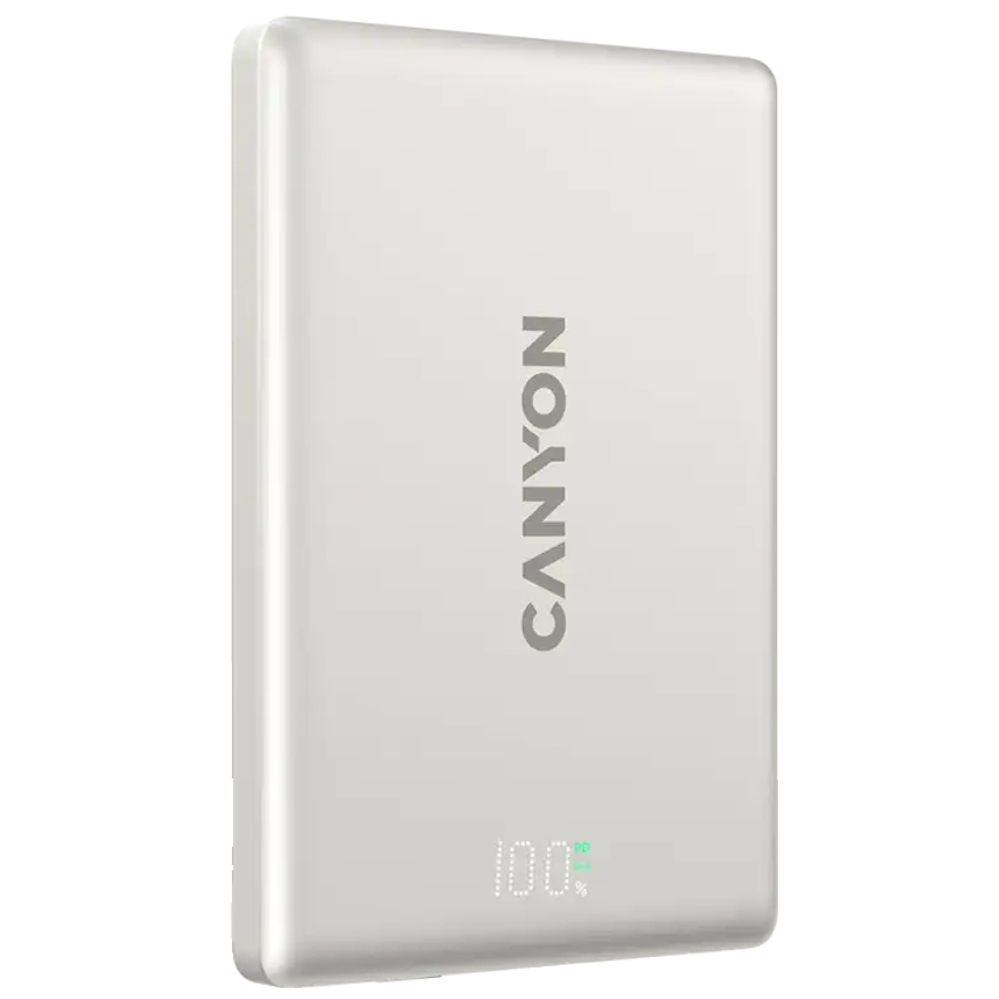 Canyon OnPower 500  5000 mAh PowerBank - MagSafe Compatible - Beige