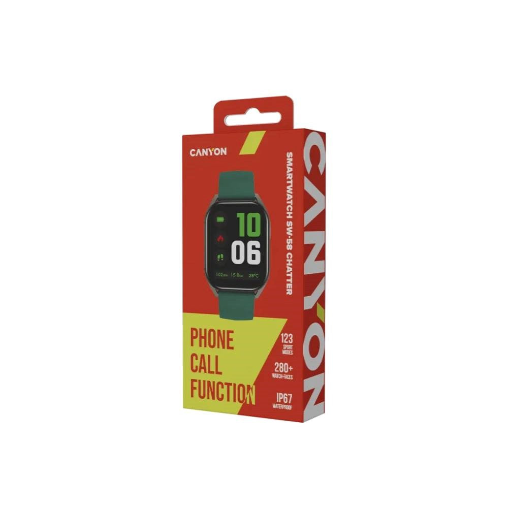 Canyon Chatter SW58 Smartwatch - Black / Green